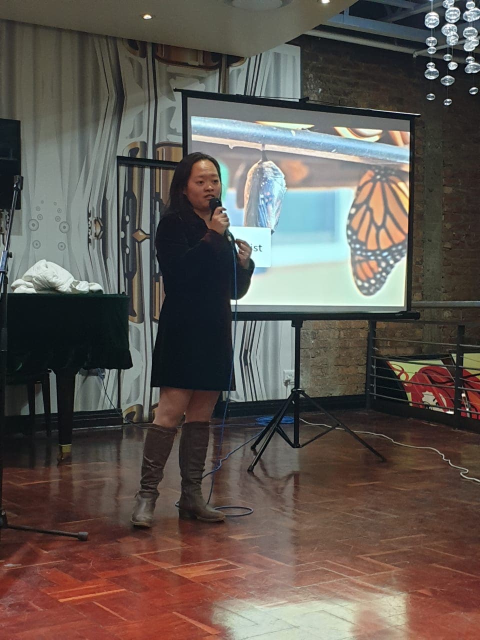 Anita presenting at wellness workshop